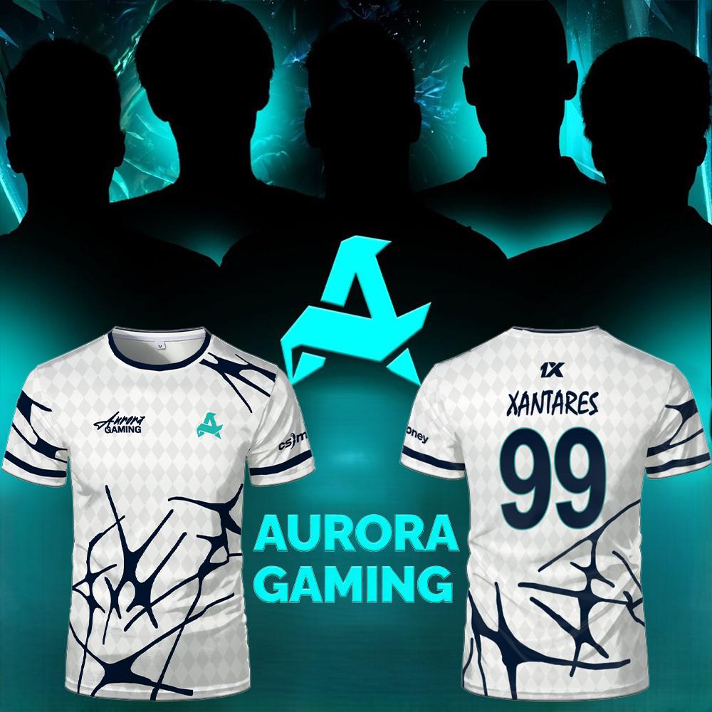 Esports Gaming T Shirt - فريق الرياضات الإلكترونية أورورا الألعاب جيرسي