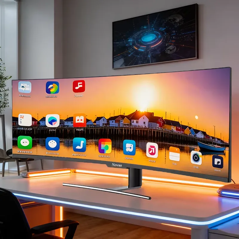 شاشة ألعاب منحنية FY 4K بتردد  - مراجعة Gaming Monitor Curved وسعره